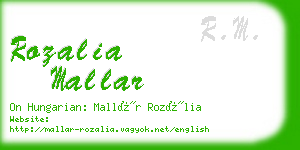 rozalia mallar business card